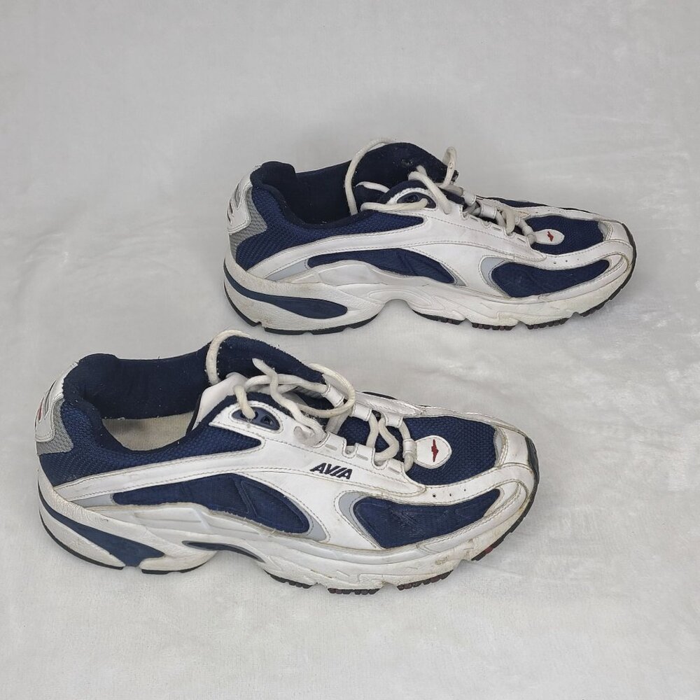Avia Mens Size 8  White & Navy Blue Athletic Sneakers 249MWDR - Picture 5 of 8